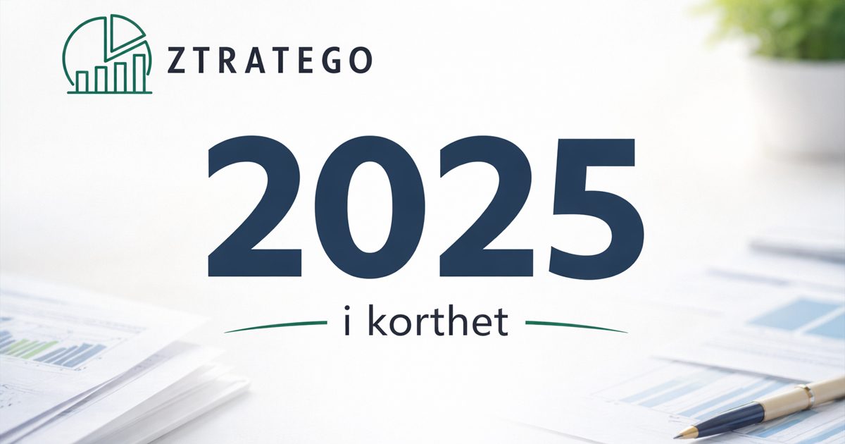 År 2025 och Ztratego logotyp.