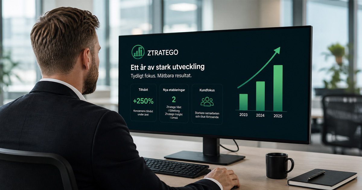 Man framför dator, ser på utvecklingsdiagram